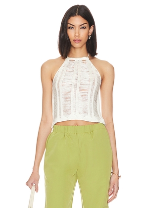 MORE TO COME Taryn Fringe Top in White. Size S. Also in M, XS.