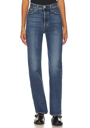 LEVI'S Ribcage Full Length Jeans in Denim-Medium. Size 25. Also in 24.