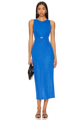 MINKPINK Raya Midi Dress in Blue. Size XL. Also in XS.