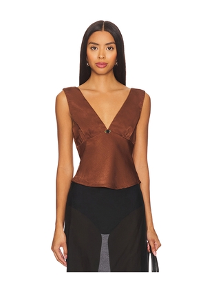 NIA Celia Top in Chocolate. Size M. Also in S, XS, L, XL.