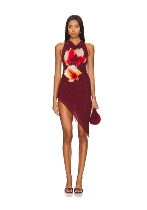 Lovers and Friends x Maggie MacDonald Emery Mini Dress in Burgundy. Size L. Also in XS, S.