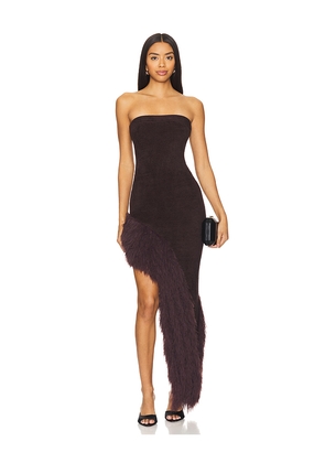 NBD Aubrey Strapless Dress in Brown. Size M. Also in S.