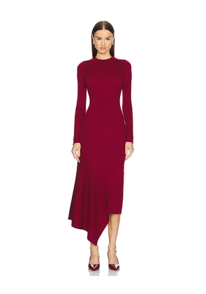 L'Academie by Marianna Odelya Asymmetrical Dress in Wine. Size M. Also in L, S, XS.