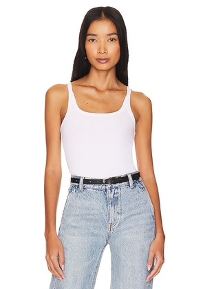LNA Timeless Ribbed Tank in White. Size M. Also in XS, S, L.
