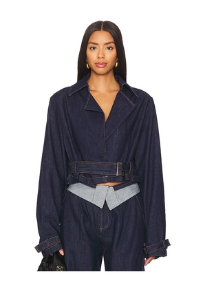 OSIS STUDIO Asphyn Jacket in Denim-Dark. Size M. Also in XS.