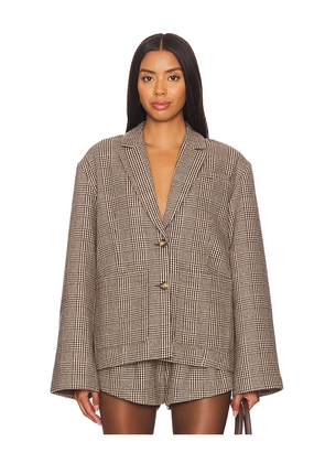 OSIS STUDIO Mili Blazer in Brown. Size S. Also in XS, M, L.