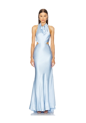 Michael Costello x REVOLVE Anya Gown in Baby Blue. Size M. Also in S, L, XL.