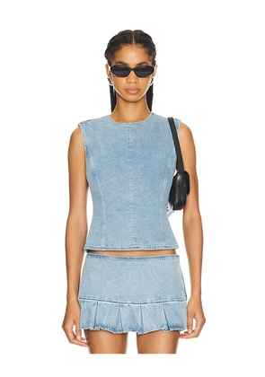 LIONESS Countryside Top in Denim-Light. Size M. Also in L, XL, XXL.