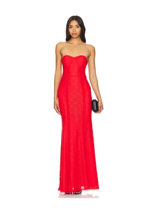 MAJORELLE Mari Elena Gown in Red. Size S. Also in M, XL.