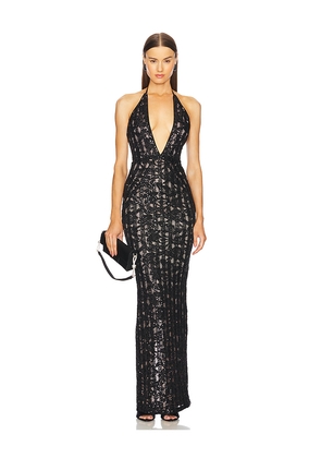 Michael Costello x REVOLVE Monique Gown in Black. Size M. Also in S.