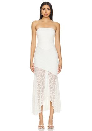 MORE TO COME Nylah Maxi Set in Cream. Size M. Also in L, XL.