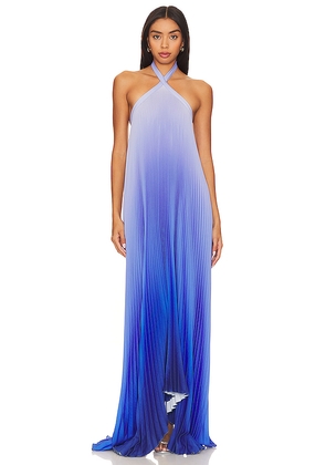 L'IDEE Deesse Gown in Blue. Size 12/L. Also in 8/S, 6/XS, 10/M, 14/XL.