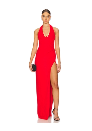 Nookie Cinema Halter Gown in Red. Size S. Also in M, L.