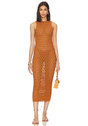 LPA Theola Open Stitch Dress in Rust. Size M. Also in L.