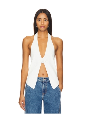MORE TO COME Dixie Halter Top in White. Size M. Also in L, S.
