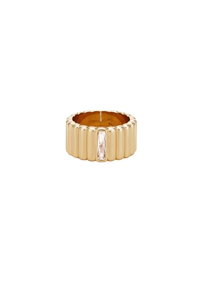 MIRANDA FRYE Lisa Ring in Metallic Gold. Size 8. Also in 7.