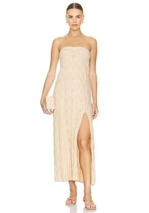 MISA Los Angeles Aicha Dress in Beige. Size XL. Also in L.