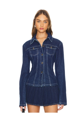 LIONESS Rider Denim Jacket in Denim-Dark. Size M. Also in XXL.