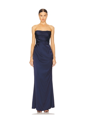 Nookie Emelie Strapless Gown in Navy. Size M. Also in XS, S, L, XL/1X.