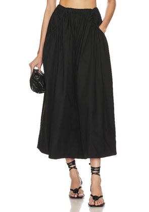 L'Academie Arman Midi Skirt in Black. Size M. Also in XXS, S, L, XL.