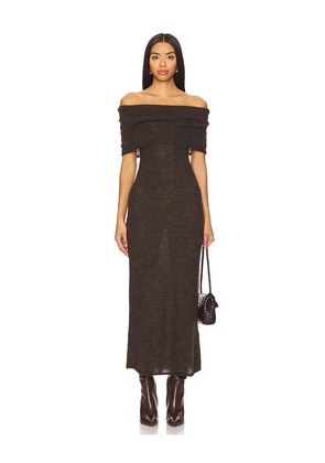 MAJORELLE Avalee Maxi Dress in Chocolate. Size S. Also in XXS, XS, M, L, XL.