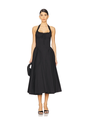 Line & Dot Abbott Halter Midi Dress in Black. Size M. Also in XS.