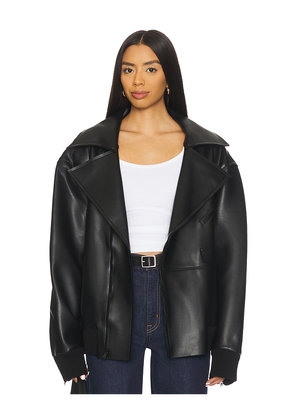 Norma Kamali Oversized Moto Jacket in Black. Size M. Also in XS, S, L.