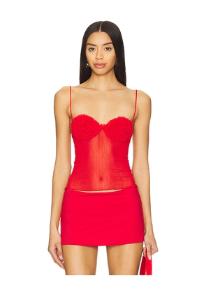 Lovers and Friends Steph Sheer Top in Red. Size XL. Also in M.