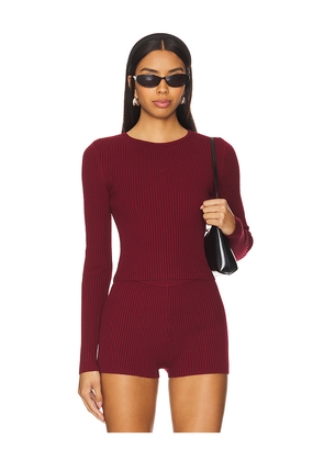 Lovers and Friends Aine Knit Crewneck in Burgundy. Size S. Also in M.