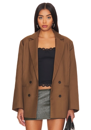 LIONESS Wyoming Blazer in Chocolate. Size M. Also in S, XS, L, XL, XXL.