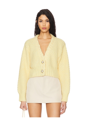 MAJORELLE Phiala Cardigan in Yellow. Size M. Also in XS, S, L, XL.