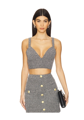 L'AGENCE Castalia Knit Bra Top in Grey. Size XL. Also in XS, S.