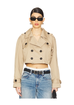 MORE TO COME Marja Cropped Trench in Beige. Size M. Also in XS, XXS, S, L, XL.