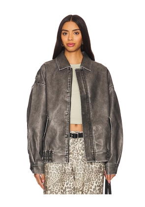 LIONESS Kenny Bomber Jacket in Slate. Size M. Also in XS, S.