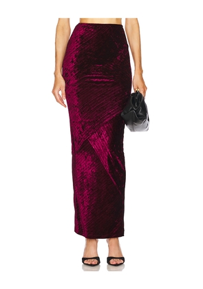Michael Costello x REVOLVE Spencer Skirt in Burgundy. Size XXS. Also in XS.