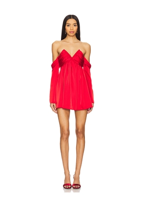 MORE TO COME Regina Off Shoulder Dress in Red. Size M. Also in L, S, XL, XS, XXS.