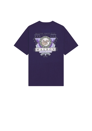 Malbon Golf Moose Pocket Tee in Blue. Size S. Also in M.