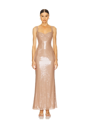 LOBA Disa Maxi Dress in Nude. Size M. Also in S, XXS, XS, L.