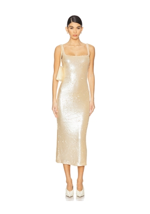 L'Academie by Marianna Ceci Sequin Midi Dress in Nude. Size M. Also in L, XL.