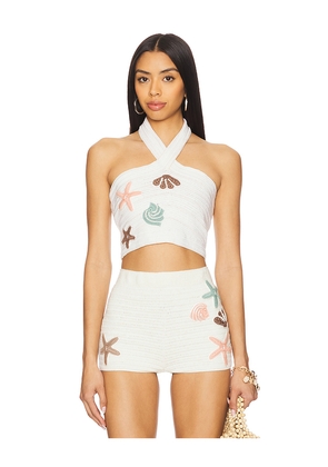 My Beachy Side X Revolve Crochet Top in Ivory. Size M. Also in L, S.