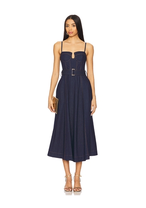 Karina Grimaldi Maverick Denim Dress in Blue. Size L. Also in M, S, XS.
