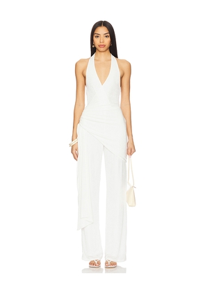 MISHA Halle Jumpsuit in Ivory. Size M. Also in L, XL.