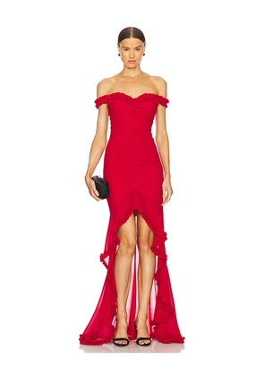 MAJORELLE Chandra Gown in Red. Size M. Also in XXS, XL.