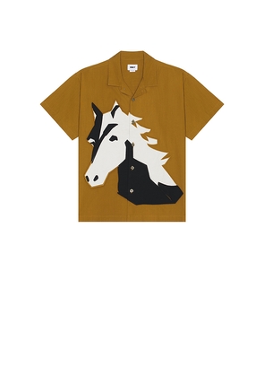 Obey Beau Woven Shirt in Brown. Size M. Also in L, S.