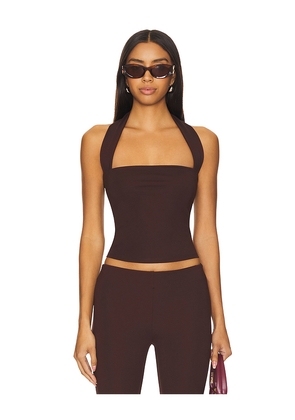 MAJORELLE Royce Top in Chocolate. Size M. Also in XL.