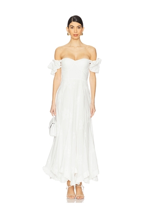 Line & Dot Emberly Maxi Dress in White. Size M. Also in S, XS, L.