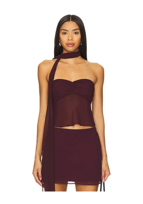 Lovers and Friends Mariah Top in Wine. Size M. Also in XXS, XS, S, L, XL.