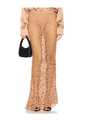 Norma Kamali Obie Long Skirt in Brown. Size S. Also in M.