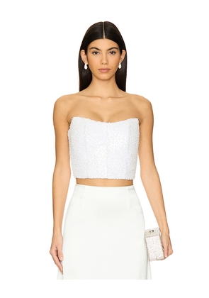 Mariandree Gaitan Emily Pearl Top in White. Size S. Also in M.