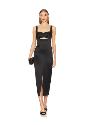 NICHOLAS Gia Bonded Corset Bodice Dress in Black. Size 10. Also in 0, 8.